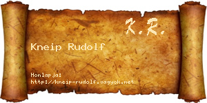 Kneip Rudolf névjegykártya